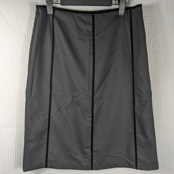 Liz Claiborne Size 12 Black Wool Blend Lined Skirt Career Office Workwear - Picture 1 of 4